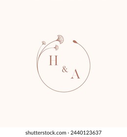 HA wedding monogram logo designideas as inspiration