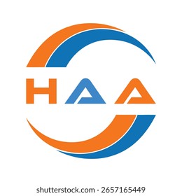 Projeto de carta HAA. HAA carta tecnologia logotipo design em fundo branco. HAA Monogram design logotipo para empreendedor e empresa