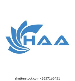 Diseño de letra HAA. Diseño de logotipo de tecnología de letras HAA sobre fondo blanco. Diseño del logotipo del monograma de HAA para el emprendedor y el negocio