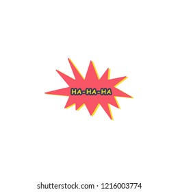 Haa, smile sticker icon. Element of photo stickers icon for mobile concept and web apps. Sticker Haa, smile icon can be used for web and mobile