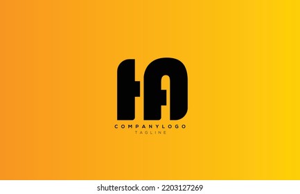 HA,AH, Abstract initial monogram letter alphabet logo design