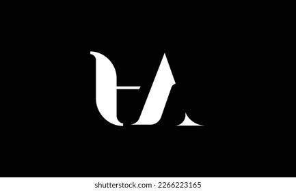 HA,AH, Abstract Letters Logo Monogram