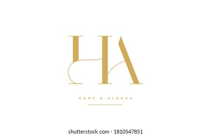 HA,AH,H ,A  Abstract Letters Logo Monogram