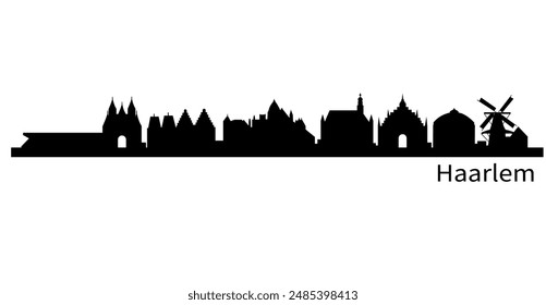 Haarlem Niederlande Stadt Skyline Silhouette