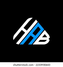 HAB Brief Logo kreatives Design mit Vektorgrafik, HAB einfaches und modernes Logo.