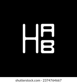 HAB Brief Logo Vektordesign, HAB einfaches und modernes Logo. HB-luxuriöses Alphabet-Design  