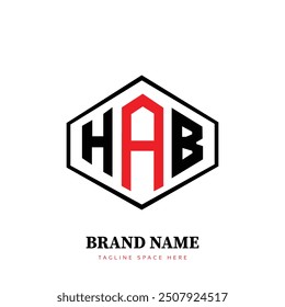 HAB Buchstaben Logo Vektordesign, HAB einfaches und modernes Logo. HAB luxuriöses Alphabet Design