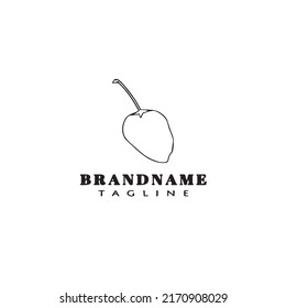 habanero chili peppers logo template icon modern vector illustration
