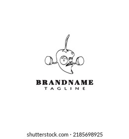 habanero chili peppers logo template icon modern vector illustration