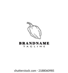 habanero chili peppers logo template icon modern vector illustration