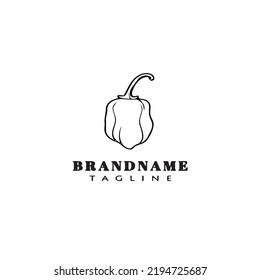 habanero chili peppers logo template icon modern vector illustration