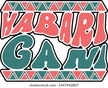 Habari Gani T shirt Design Lover