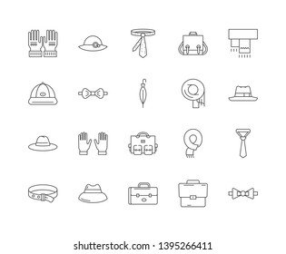 Haberdashery line icons, signs, vector set, outline illustration concept 