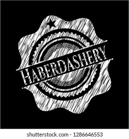 Haberdashery on blackboard