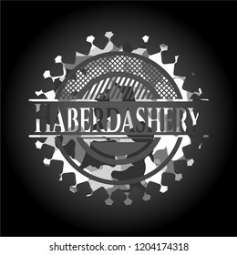 Haberdashery on grey camo pattern