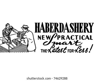 Haberdashery - Retro Ad Art Banner