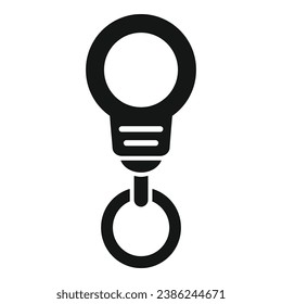 Haberdashery ring clip icon simple vector. Fabric measure. Tailor work tool
