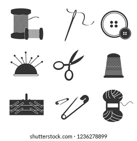 Haberdashery set icons