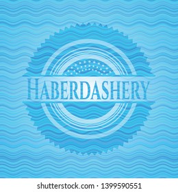 Haberdashery water wave concept style emblem. Vector Illustration. Detailed.
