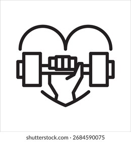 Habit Building simple line icon
