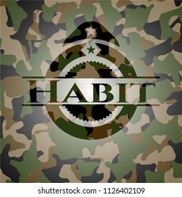 Habit camouflaged emblem