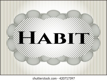 Habit card, colorful, nice design