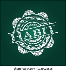 Habit with chalkboard texture