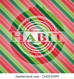 Habit christmas colors style badge.