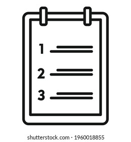 Habit-Symbol für die Zwischenablage. Umriss-Habit-Zwischenablage, Vektorsymbol für Webdesign einzeln auf weißem Hintergrund