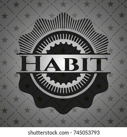 Habit dark emblem. Retro