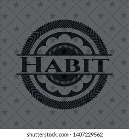 Habit dark emblem. Retro. Vector Illustration. Detailed.