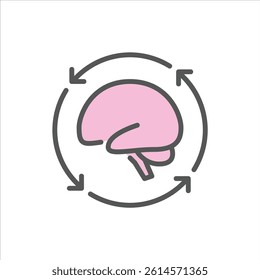 habit filled outline icon. behavior color line illustration.