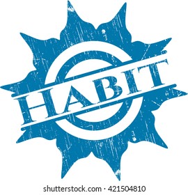 Habit grunge stamp