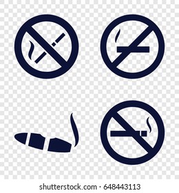 Habit icons set. set of 4 habit filled icons such as cigarette