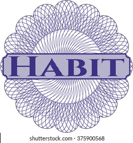Habit inside a money style rosette