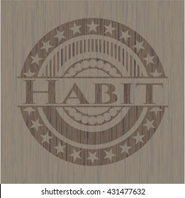 Habit retro wood emblem