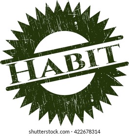 Habit with rubber seal texture
