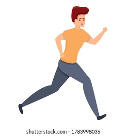 Habit running icon. Cartoon of habit running vector icon for web design isolated on white background
