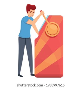 Habit slot machine icon. Cartoon of habit slot machine vector icon for web design isolated on white background