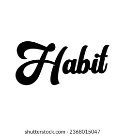 habit text on white background.