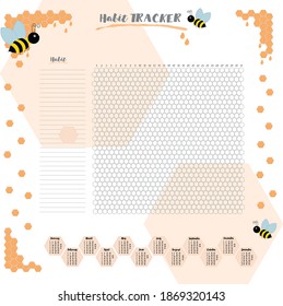 Habit tracker with a calendar to record your progress