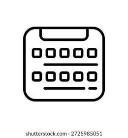 habit tracker checklist line icon minimal productivity symbol
