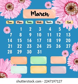 Habit tracker is empty. Bullet magazine template. Monthly planner. Vector illustration. Organizer for printing, diary, planner for important purposes.Bullet jurnal