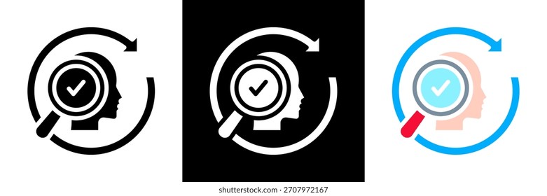 Gewohnheitstracker-Symbol des Glyphenstil-Vektors