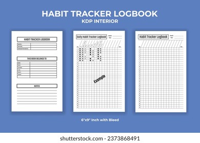 Habit Tracker Logbook KDP Interior