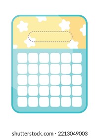 Habit tracker planner. Vector illustration