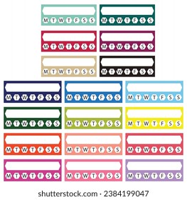 Habit Tracker Sticker Clipart Set