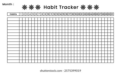 habit tracker template.
daily planner template sheet.
simple monthly tracker template.