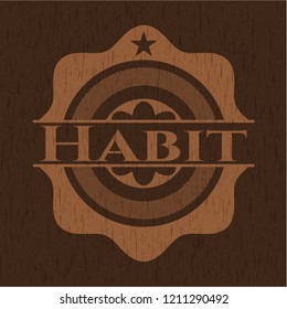 Habit vintage wood emblem