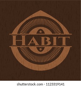 Habit wood emblem. Retro